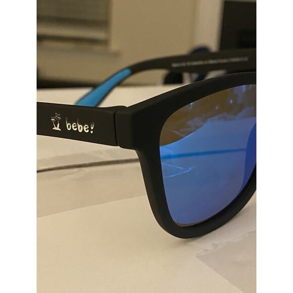 Bebe! Black Ocean Sports And Outdoors Blue Polarized UV400 Sunglasses NWT - Picture 10 of 14